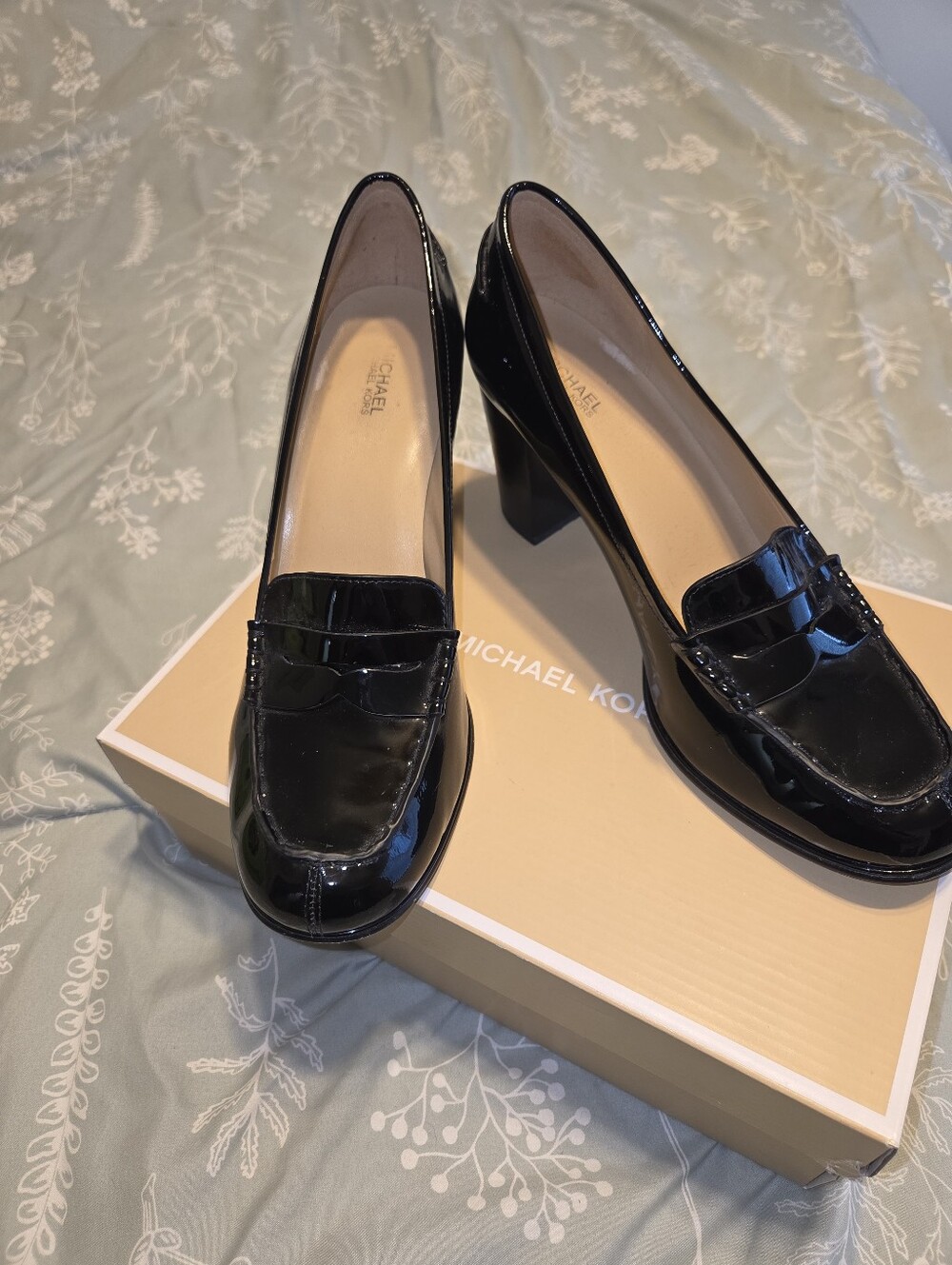 MICHAEL Michael Kors Black Bayville Patent Loafer